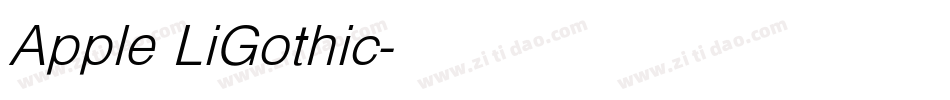 Apple LiGothic字体转换